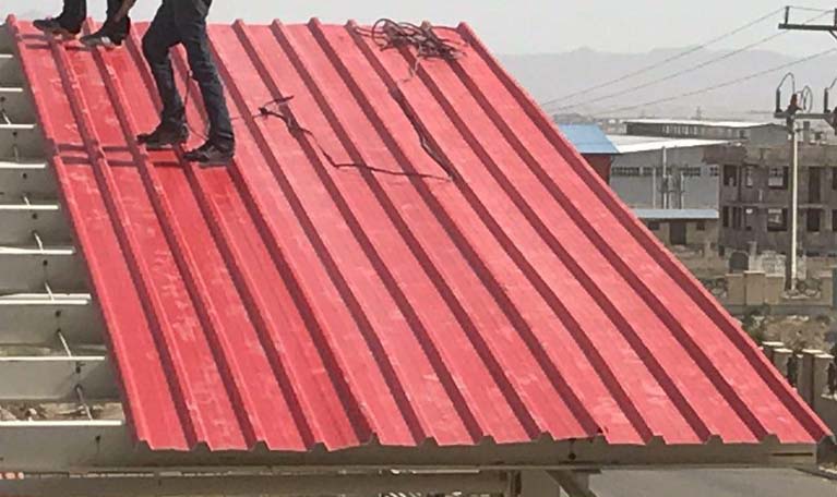 نمونه کار سقف شیبدار استادی ایرانیت و آردواز